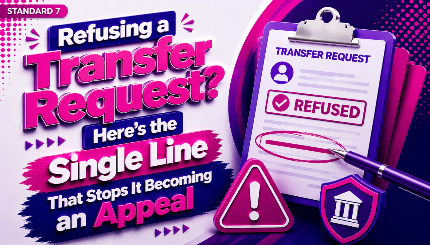 Refusing a Transfer Request? Here’s the Single Line That Stops It Becoming an Appeal