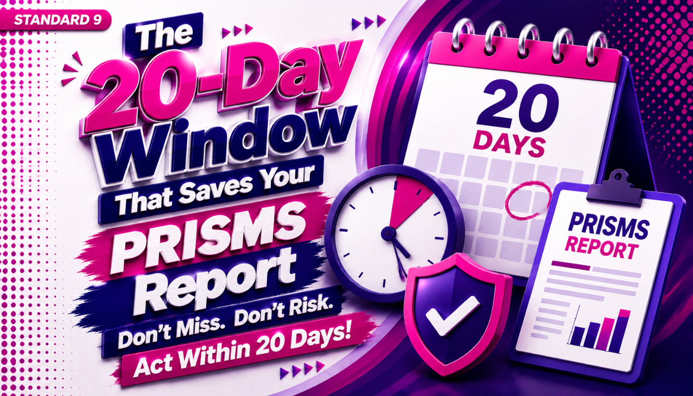 The 20-Day Window That Saves Your PRISMS Report